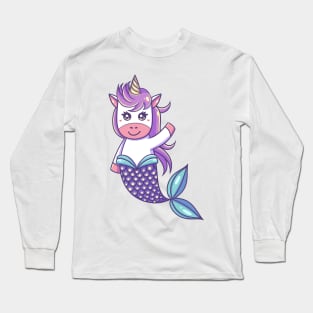 Mermaid Unicorn Long Sleeve T-Shirt